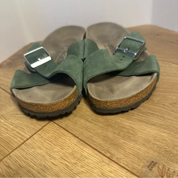 Birkenstock Siena Green Suede Sandals - Picture 3 of 7